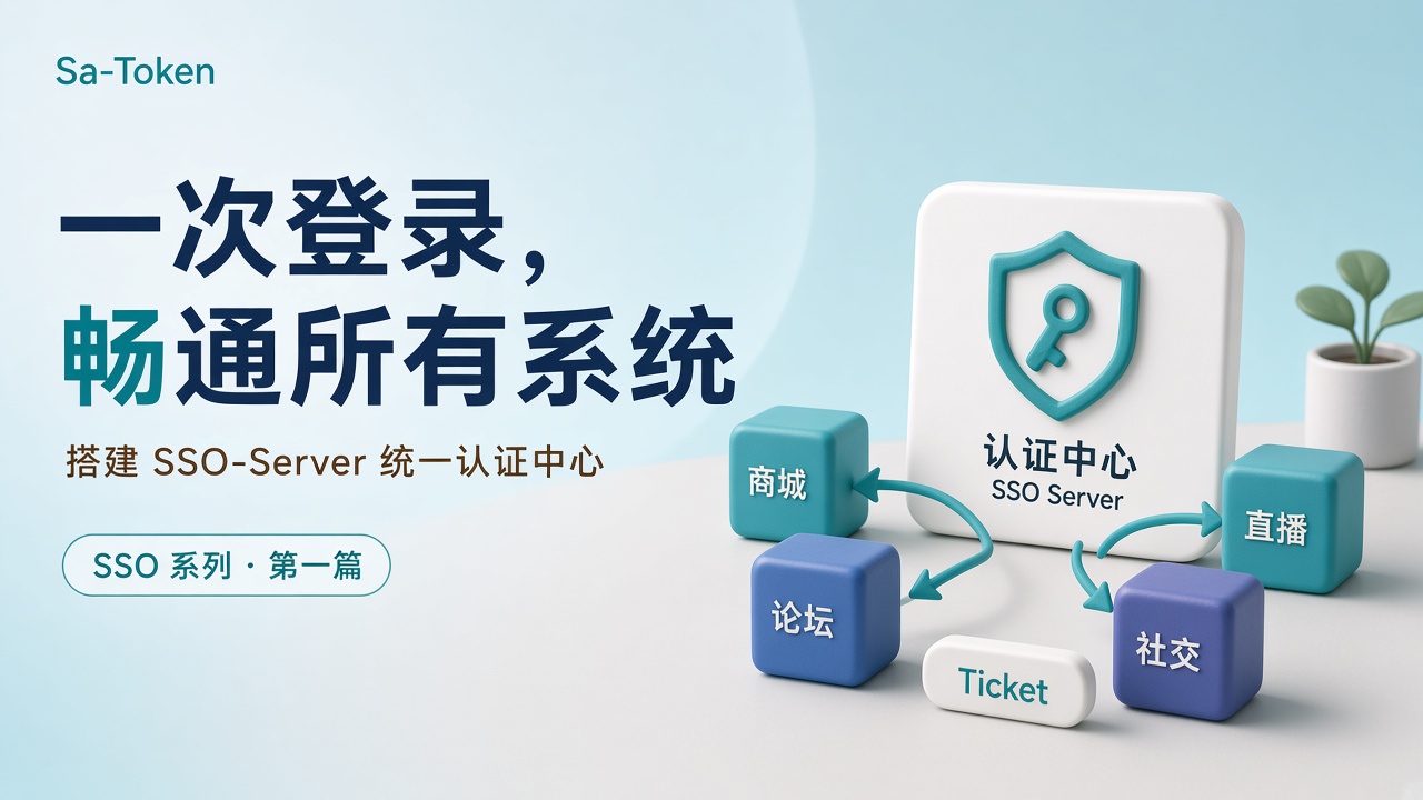 Sa-Token 单点登录第一篇：搭建 SSO-Server 统一认证中心
