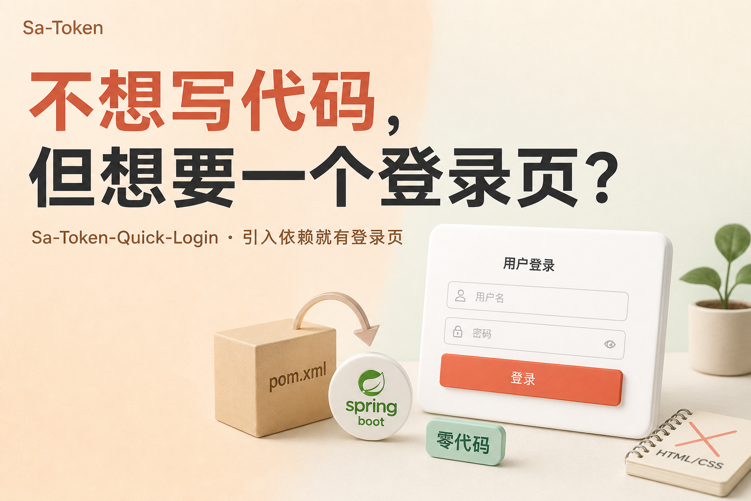 不想写代码,但想要集成一个登录页面?Sa-Token-Quick-Login 帮你实现!